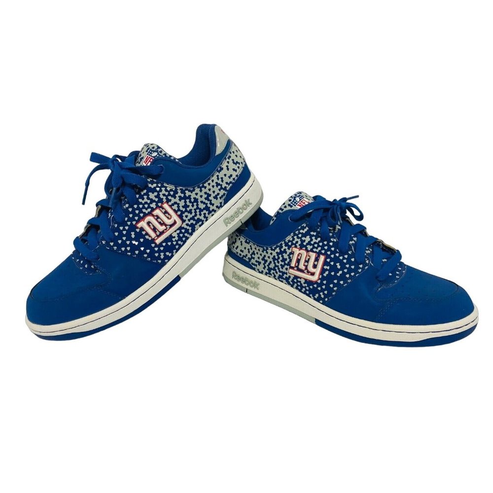 New York NY GIANTS Reebok Sneakers Blue Gray NFL Shoes Mens Size 10.5 RARE